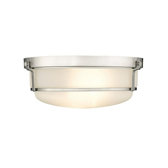 Millennium Lighting  Arlson 2 Light Flush mount with Frosted Glass Shades Brushed Nickel