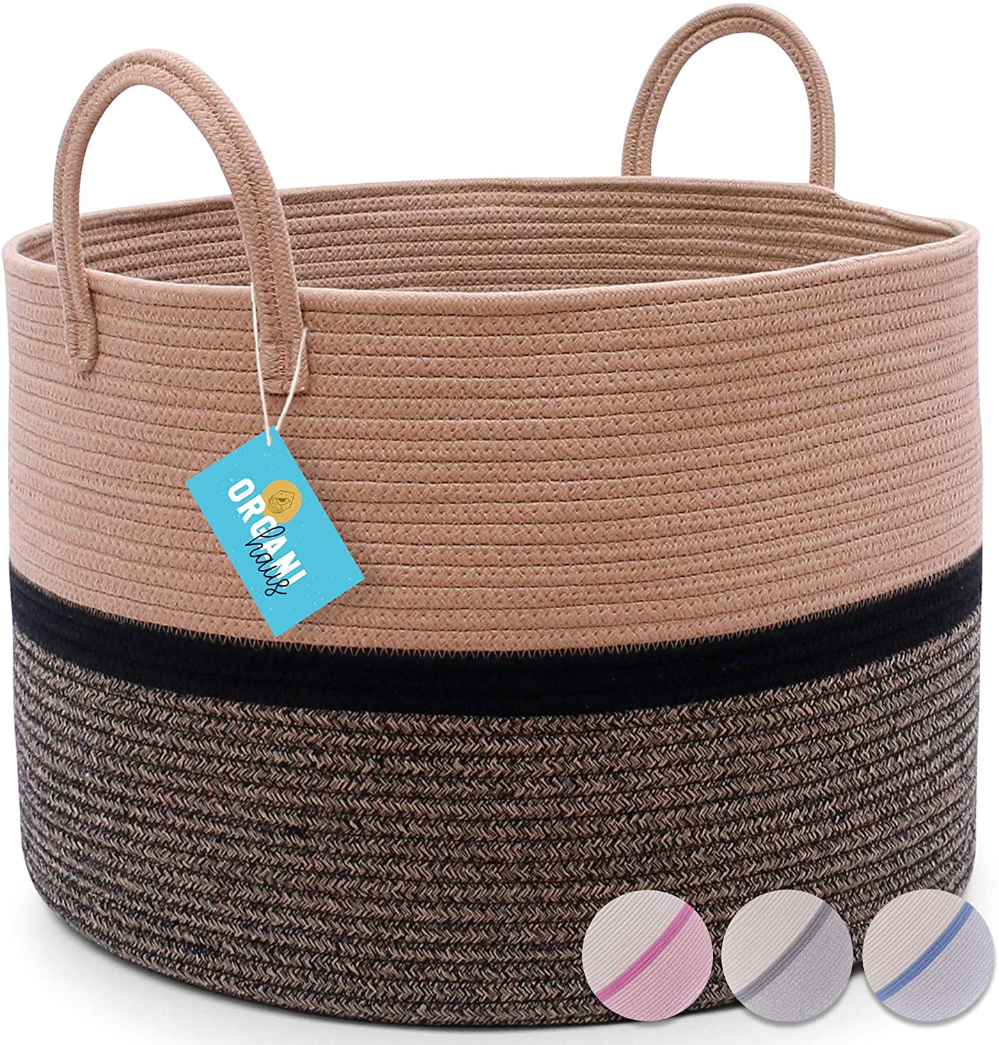 XXL Extra Large Cotton Rope Basket 20"x13.5" Nursery Storage Basket
