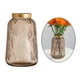 thumbnail image 4 of Jarrón de flores de vidrio, arreglo floral decorativo para mesa, decoración para sala de estar, regalo marrón, 4 of 9