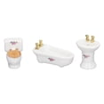 thumbnail image 1 of Muebles de baño en miniatura, 3 piezas, casa de muñecas, baño en miniatura, muebles de baño para casa de muñecas, juego de baño para casa de muñecas, diseño elevado, 1 of 14