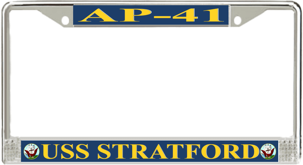 USS Stratford AP-41 License Plate Frame