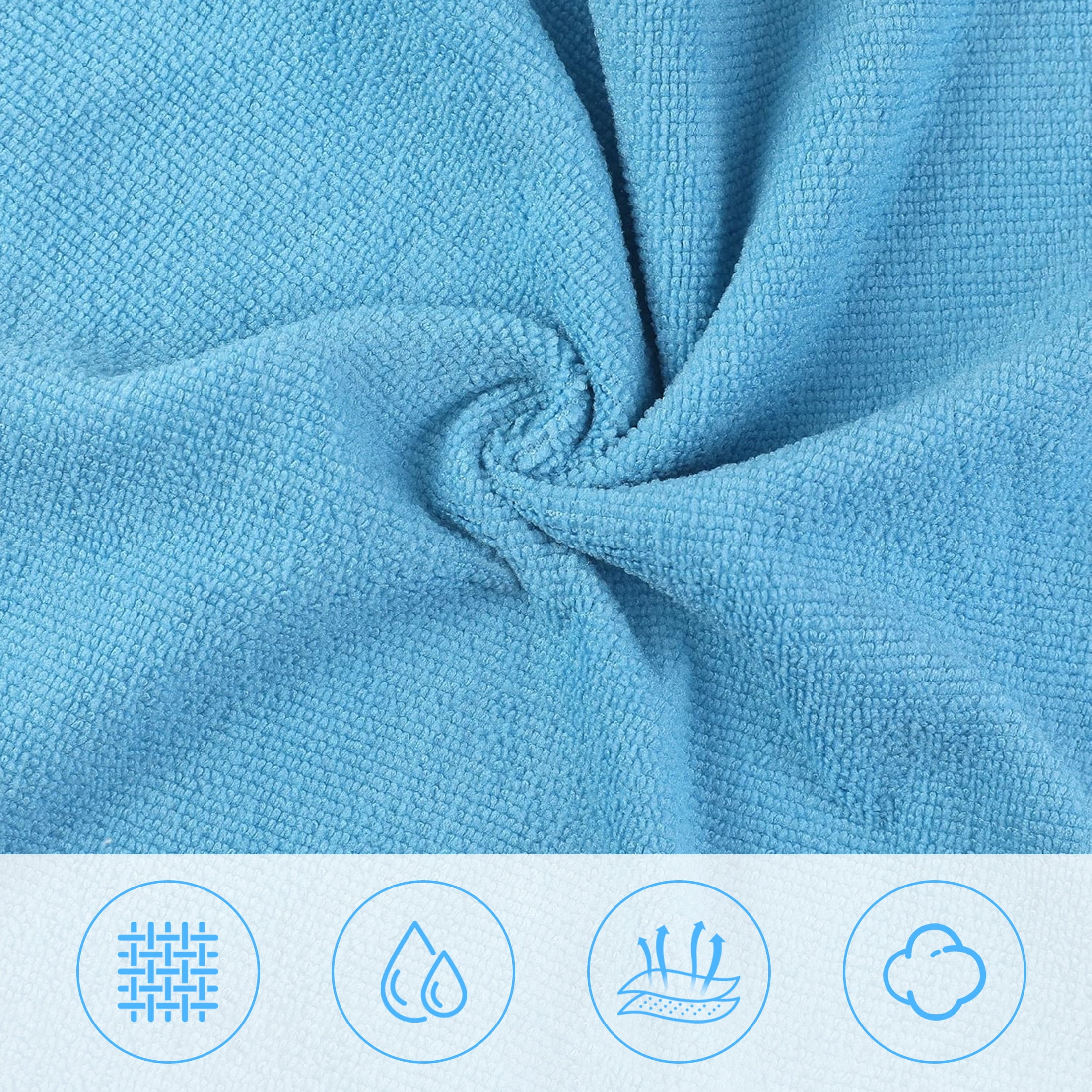 GARITIN Microfiber Cleaning Cloth 12 Pack Reusable Microfiber Towels, 11.8x11.8 Inch Lint Free Cleaning Rags for Kitchen Bathroom Car Household