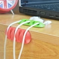 thumbnail image 2 of QualitChoice Silicone USB Cable Organizer Cable Winder Desktop Tidy Management Clips Cable Holder for Mouse Headphone Wire Organizer white 1Set, 2 of 6