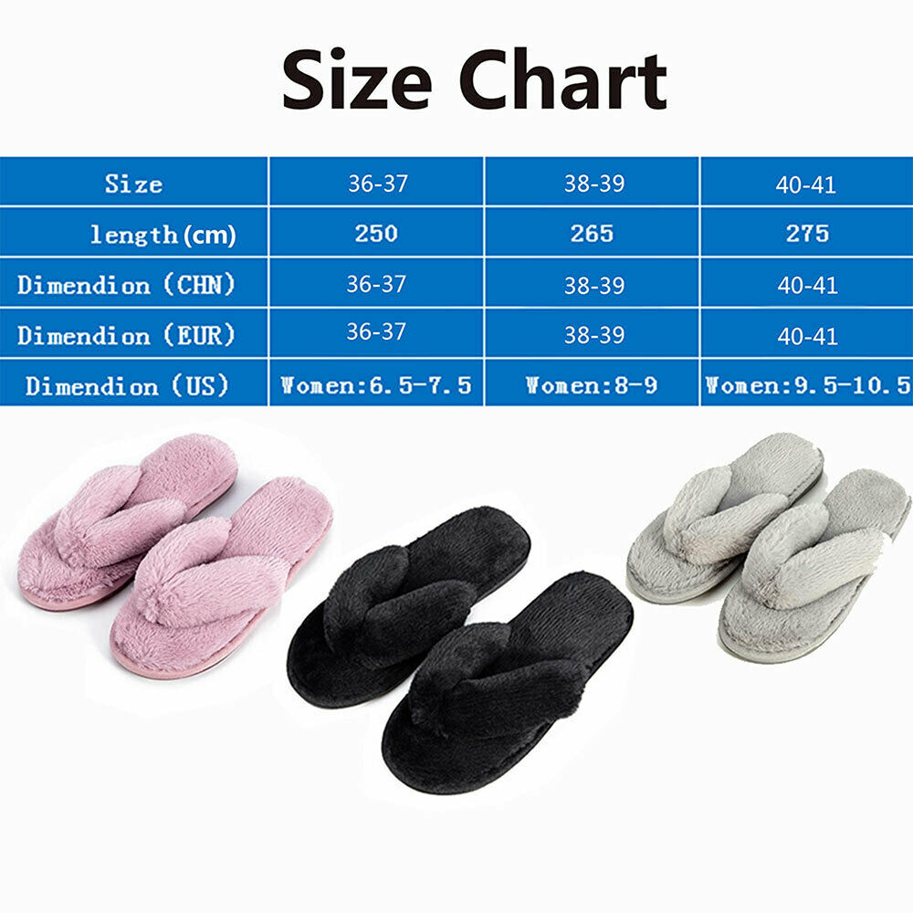 Women's Fuzzy Crossband Fluffy Furry Fur Slippers Flip Flop Winter Warm Cozy House Sandals Slides Soft Flat Comfy - image 2 of 9