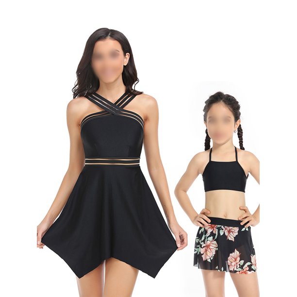 Frontwalk Mommy And Me Swim Bikini Set Sleeveless Family Matching