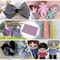 thumbnail image 6 of 1pc Stripe Pattern Cotton Cloth Fabric DIY Doll Clothes Making Plum 1610mm, 6 of 6