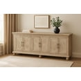 thumbnail image 2 of Athena 6-Door Sideboard in Distressed White Traditional Carving on Solid Wood, 2 of 11