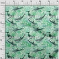 thumbnail image 3 of oneOone Polyester Spandex Sea Green Fabric Ocean Dolphin Sewing Craft Projects Fabric Prints By Yard 56 Inch Wide, 3 of 4