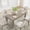 Gray, variant on Dining Table, Kitchen Table for 4-6 People, 63-Inch Farmhouse Rectangular Table, Dark Walnut Non-Extendable Wood Grain Top with V-Shaped MDF Legs for Dining Room, Home Office, 63"