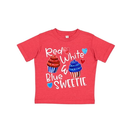 

Inktastic 4th of July Red White and Blue Sweetie Cupcakes and Stars Gift Toddler Boy or Toddler Girl T-Shirt