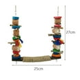 thumbnail image 7 of Bird Toy Bird Parrot Swings Wooden Swing Stand, Parrot Chewing Toy for Budgie, Small Parakeets, 7 of 7