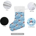 thumbnail image 3 of Christmas Stockings Cute Christmas Snowman Xmas Presonalized Large Stocking Socks Set of 1 Snow Blue Candy Bag 18 in Holiday Gift Decor, 3 of 7