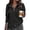 #068 Black, variant on 3XL-5XL Big and Tall Women's Quarter Zip Pullover Tops, Off Shoulder Cuffed Half Zipper Sweatshirt with Kangaroo Pocket