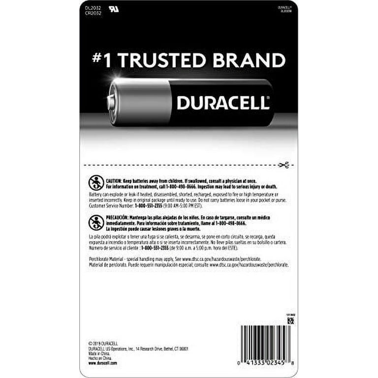 Duracell 2032 Pile bouton lithium 3V, lot de 8, avec Technologie Baby  Secure, pour porte-clés, balances et dispositifs portables et médicaux ( DL2032/CR2032) [ exclusive] : : High-Tech