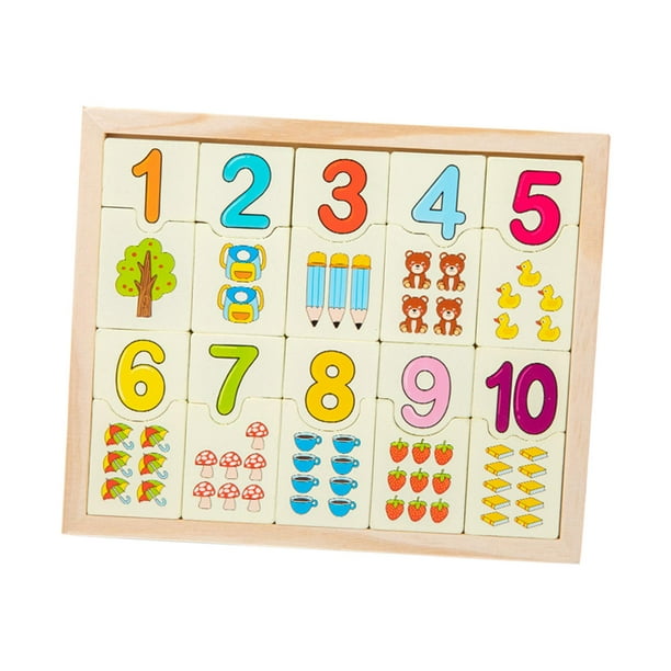 Juguetes de mesa a juego Montessori Juego de mesa de madera Juguete de matemáticas Montessori de madera para Números