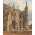 thumbnail image 2 of Thomas Shotter Boys 15x17 Gold Ornate Wood Frame and Double Matted Museum Art Print Titled - The North-West Porch of Salisbury Cathedral (1832), 2 of 4