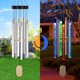 thumbnail image 5 of Carillones de viento solares con luz al aire libre, carillones de viento conmemorativos con luz colorida, regalo de Navidad/inauguración de la casa, jardín, patio, decoración del hogar, 5 of 7