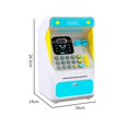 thumbnail image 4 of Freer ATM Electronic Piggy Bank 4 Digit Girls Gift ATM Password Coin Cash Bank Machine Toy Blue, 4 of 6