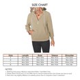 thumbnail image 6 of Hoodie Zipper Pocket Long Sleeve Drawstring Pure Color Fashionable Hooded Tops for Women Khaki L, 6 of 6