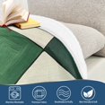 thumbnail image 4 of Yayeee Throw Blanket for Couch Soft Warm 50" x 60" Sofa Chair Bed Decoration, Green and White Plaid Pattern, 4 of 7