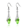 thumbnail image 5 of NUZYZ 1 Pair Pendant Earrings Sparkling Simple Style Creative Shape Elegant Vibrant Color Decorative Alloy Faux Gem Water Drop Women Dangle Earrings for Women, 5 of 8