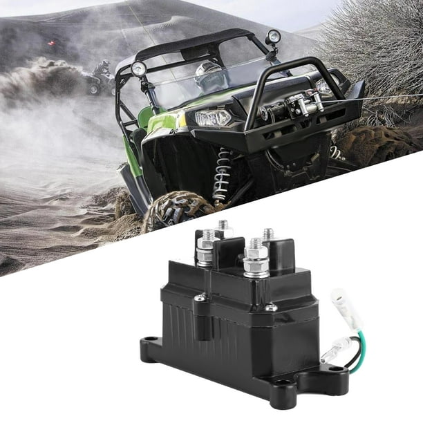 relais de treuil ATV Contacteur de relais de solénoïde de treuil 12V 250A  pour AUT UTV SUV avec treuils 3000-5000lbs