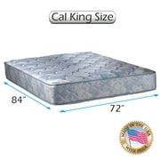 Dream Sleep Chiro Premier Orthopedic Two-Sided Mattress Only with Mattress Protector Included (Blue Color) - Innerspring coils, Long Lasting Comfort by Dream Solutions USA (Cali King 72"x84"x9")