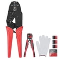 thumbnail image 2 of Ratcheting Crimping Tool Set For Insulated Electrical Connectors AWG22-10 with Wire Stripper and 210pcs Heat Shrink Tubes Labor-Saving Ratcheting Wire Crimp Pliers, 2 of 6