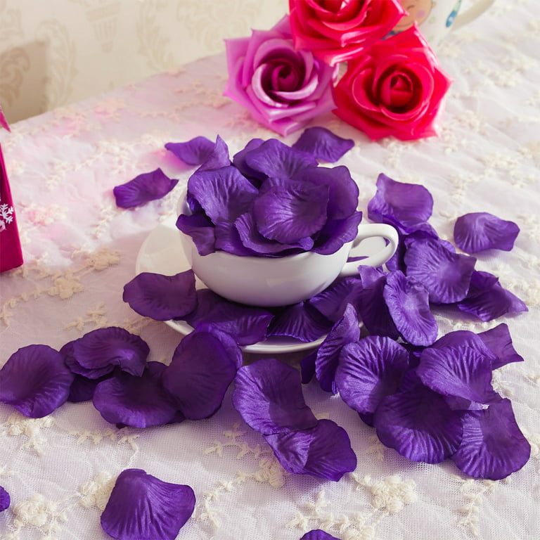 PIXNOR 1000pcs Silk Rose Petals Decorations for Wedding Party