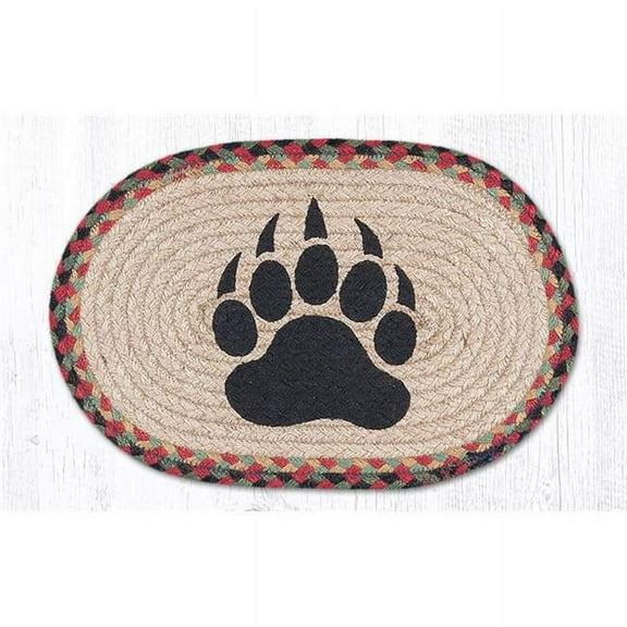 Bear Paw Printed Swatch Oval Rug, 10 x 15 in.
