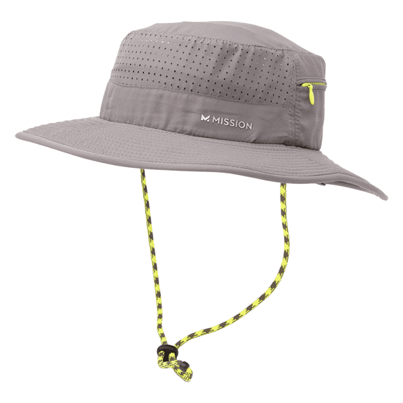 Mission Cooling Anywhere Boonie Hat UPF 50 Wide Brim Unisex Gray