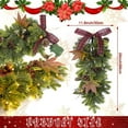 thumbnail image 2 of 26" Pre-lit Christmas Swags Artificial Teardrop Wreath with LED Lights for Decor, 2 of 8