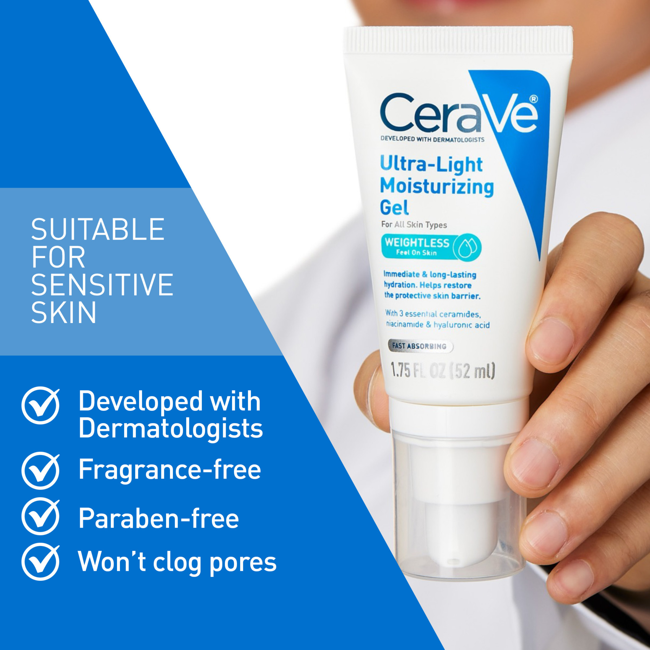CeraVe Ultra-Light Gel Facial Moisturizer photo 5