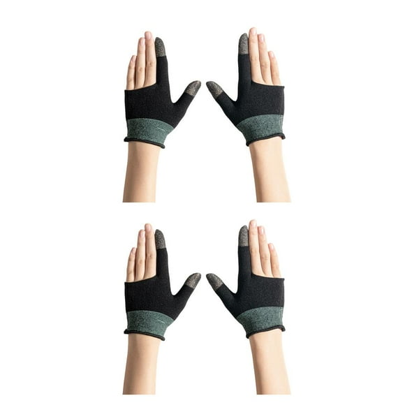 jesticaly 1 Pair Gaming Fingertip Gloves Sweatproof Elastic Anti-skid Breathable Sleeves Portable Touch Screen Game Parts 2Set