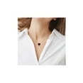 thumbnail image 2 of 10.34 Carat (Ctw) Garnet Heart Pendant Necklace in 14K Yellow Gold with Chain and Diamonds for Women, 2 of 6