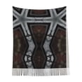 thumbnail image 2 of Foulard à Franges pour Femmes, Mosaïque Abstraite Rétro Long Châle, Légère et Chaude, 2 of 6