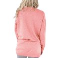 thumbnail image 2 of LAPA Hauts pour Femmes Tunique Col Rond Manches Longues Chemise Blouse, 2 of 3