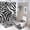 style-1034, variant on Shower Curtain Sets with Rugs 4 Piece Black And White Zebra Print Bathroom Sets with Shower Curtain And Rugs 4 Piece Black Zebra Print 12 Hooks for Bathroom Decor 72inch X 72inch