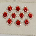 thumbnail image 1 of 10X 30x25mm Diamond-Shaped Crystal Buttons DIY Sewing Fasteners Metal Rhinestone Buckle Buttons Flat Back for Jewelry Making Craft Wedding Dress, 1 of 7