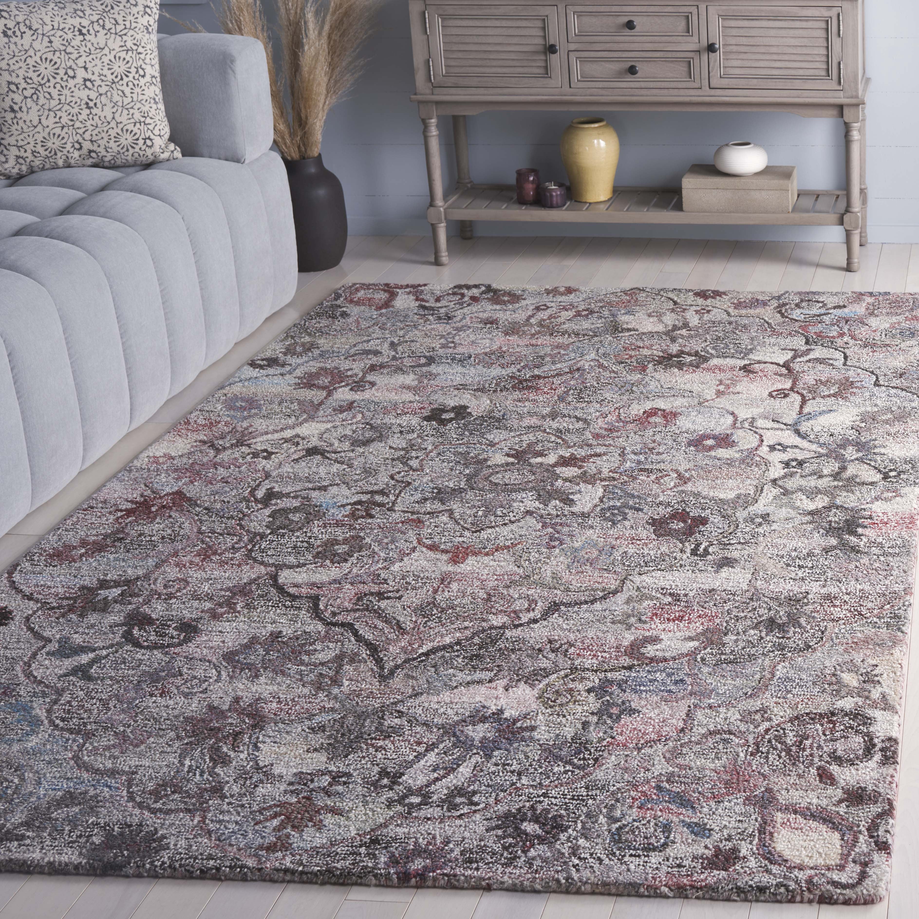 SAFAVIEH Anatolia Jerred Medallion Area Rug, Brown/Pink, 6' x 9'