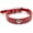 Red, variant on PU Leather Dog Collar, Double Row Rhinestone Heart Zinc Alloy Decor Pet Collar
