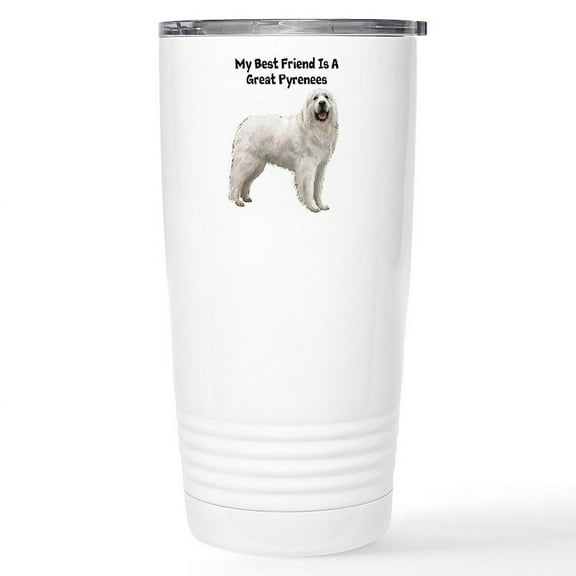 CafePress - Great Pyrenees Stainless Steel Travel Mug - Insulated Stainless Steel Travel Tumbler 20 oz.