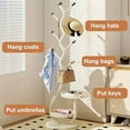 1pc Elegant Freestanding Metal Clothes Rack With Shelf ...