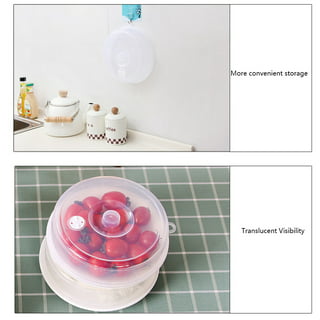 Microwave Cover Food Splatter Guard Lid Dish Covers Heating Silicone  Collapsible Plastic Exultimate