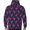 thumbnail image 7 of Uemuo Cute Flamingo Pattern Men's Hoodie - Casual Pullover Hoodie with Kangaroo Pocket, Stylish Hooded Sweatshirt for Everyday Wear-4X-Large, 7 of 7