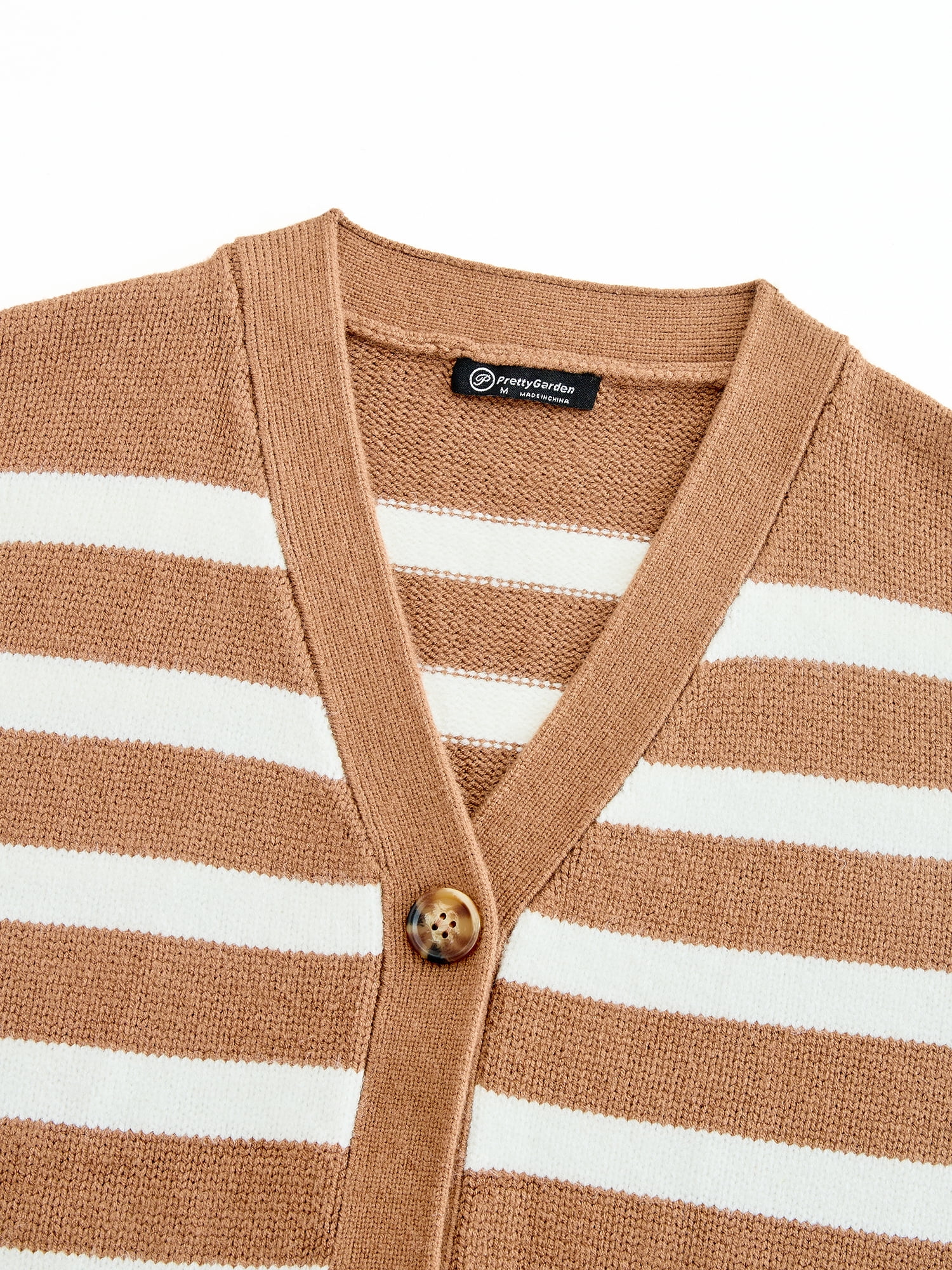 Women’s Pretty Garden COLOR BLOCK CARDIGAN - BUTTON CARDIGAN