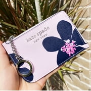 Kate Spade Cameron Card Holder Small Key Ring Wallet Grand Flora Pink