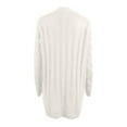 thumbnail image 5 of Women's Solid Color Long Cardigan Knit Sweater Open Front without Buttons for Fall and Winter Fashion, Perfect for Holiday Season and Lounge Style, Comfortable and Soft,Beige,L, 5 of 8