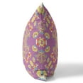 thumbnail image 2 of 26â€ Purple Yellow Wreath Indoor Outdoor Zippered Throw Pillow, 2 of 4