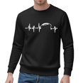 thumbnail image 4 of Mens Sweatshirts Game Day Rugby Print Casual Long Sleeve Hoodless Crew Neck Tops Casual Loose Comfortable Outdoor Activities Mens Sweatshirt Black XXL, 4 of 4